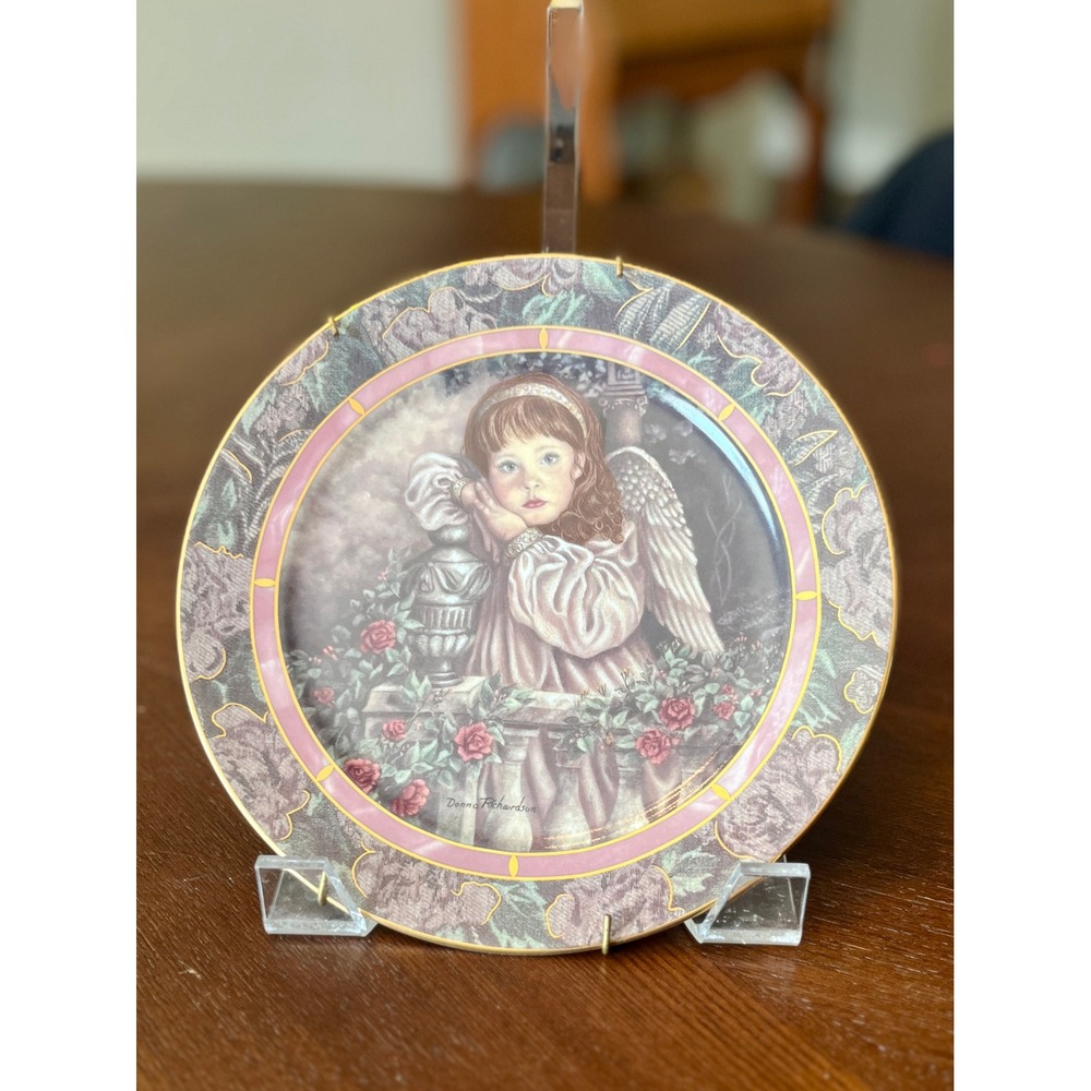 Bradford Exchange Collector Plate Unisex OS Pink Excellent Hope Angel Richardson